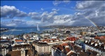 Dance of the Jet d'Eau under the rainbow